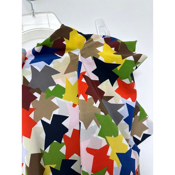 Akris Kinderstern Star Silk Top Rainbow Blouse Oversized Imi Knoebel Geo 12 - Picture 12 of 12